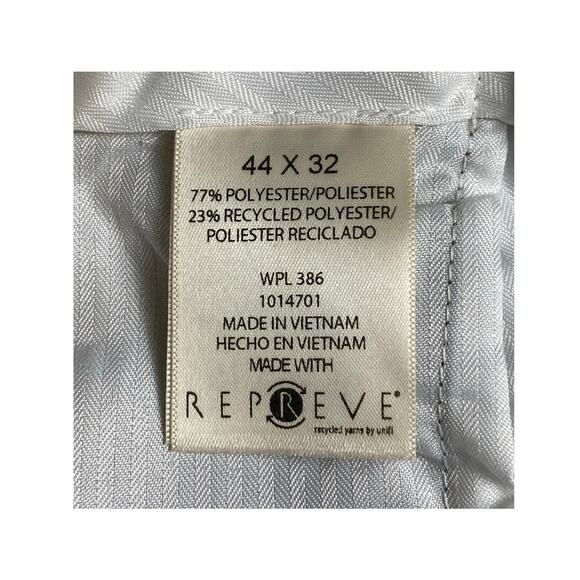 Haggar Men's Khaki Repreve Stria Flat Front No Cuff Dress Pants Size 44X32 - Picture 5 of 8